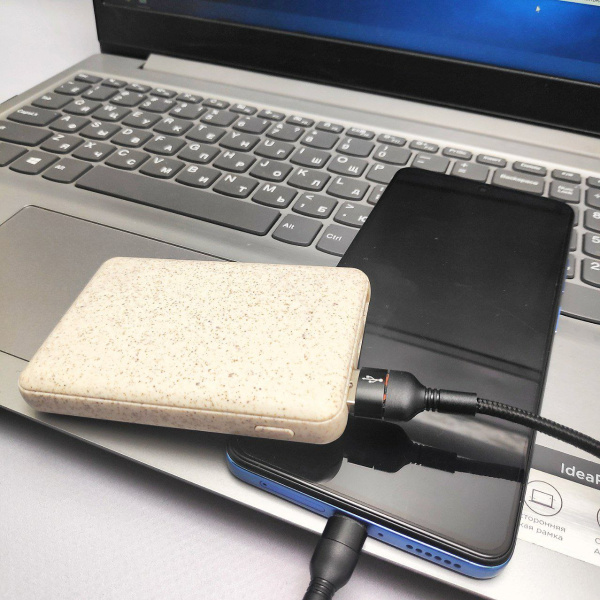 Внешний аккумулятор Granova 5000mAh из пшеничного волокна / Эко повербанк